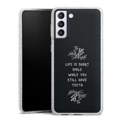 Silikon Glitter Case transparent-silber