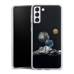 Silikon Glitter Case transparent-silber