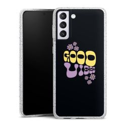 Silikon Glitter Case transparent-silber