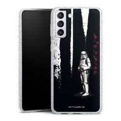 Silikon Glitter Case transparent-silber