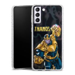 Silikon Glitter Case transparent-silber