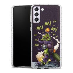 Silikon Glitter Case transparent-silber