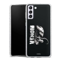 Silikon Glitter Case transparent-silber