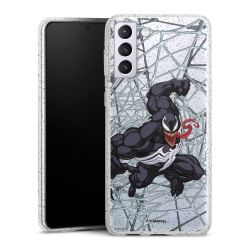 Silikon Glitter Case transparent-silber