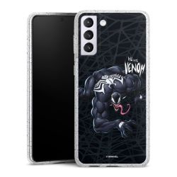 Silikon Glitter Case transparent-silber