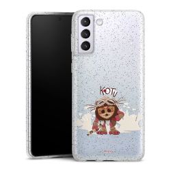 Silikon Glitter Case transparent-silber