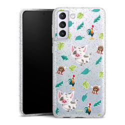 Silikon Glitter Case transparent-silber