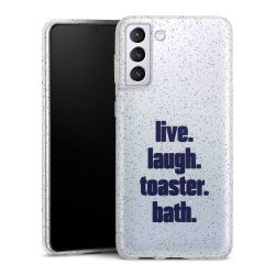 Silicone Glitter Case silver glitter