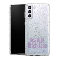 Silicone Glitter Case silver glitter