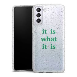 Silicone Glitter Case silver glitter