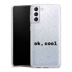 Silicone Glitter Case silver glitter