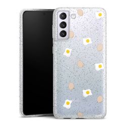 Silicone Glitter Case silver glitter