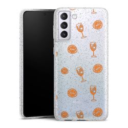 Silicone Glitter Case silver glitter