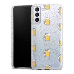 Silicone Glitter Case silver glitter