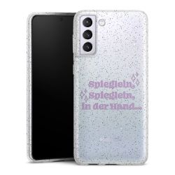 Silicone Glitter Case silver glitter