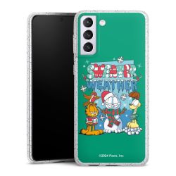 Silikon Glitter Case transparent-silber