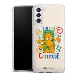 Silikon Glitter Case transparent-silber