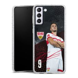 Silikon Glitter Case transparent-silber