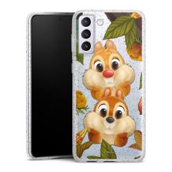 Silikon Glitter Case transparent-silber