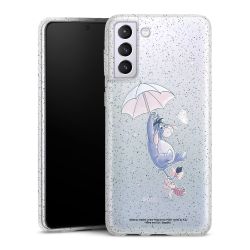 Silikon Glitter Case transparent-silber
