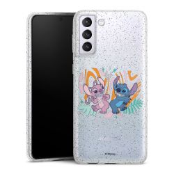 Silikon Glitter Case transparent-silber