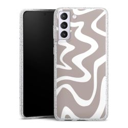 Silikon Glitter Case transparent-silber