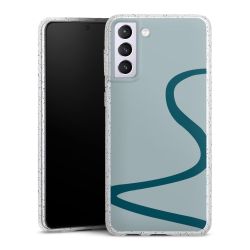 Silikon Glitter Case transparent-silber