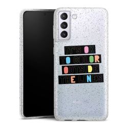 Silikon Glitter Case transparent-silber