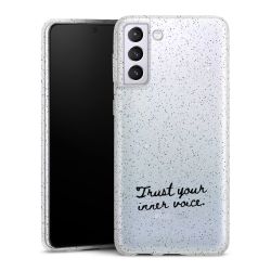 Silikon Glitter Case transparent-silber