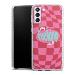 Silikon Glitter Case transparent-silber