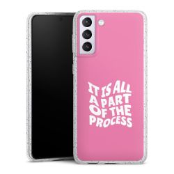 Silikon Glitter Case transparent-silber