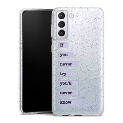 Silikon Glitter Case transparent-silber