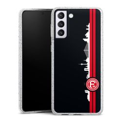 Silikon Glitter Case transparent-silber