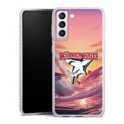 Silikon Glitter Case transparent-silber