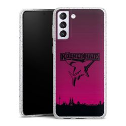 Silikon Glitter Case transparent-silber