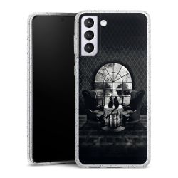 Silikon Glitter Case transparent-silber