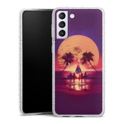 Silikon Glitter Case transparent-silber