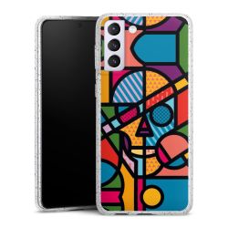 Silikon Glitter Case transparent-silber