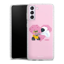 Silikon Glitter Case transparent-silber