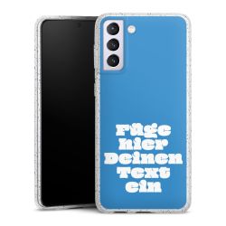 Silikon Glitter Case transparent-silber