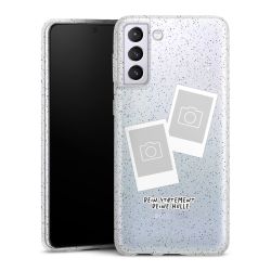 Silikon Glitter Case transparent-silber