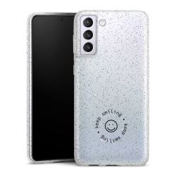 Silikon Glitter Case transparent-silber