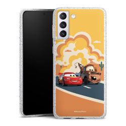 Silikon Glitter Case transparent-silber