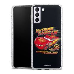 Silikon Glitter Case transparent-silber