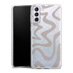 Silikon Glitter Case transparent-silber