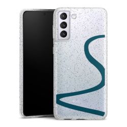 Silikon Glitter Case transparent-silber