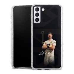 Silikon Glitter Case transparent-silber