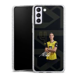 Silikon Glitter Case transparent-silber