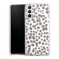 Silikon Glitter Case transparent-silber