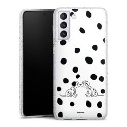 Silikon Glitter Case transparent-silber